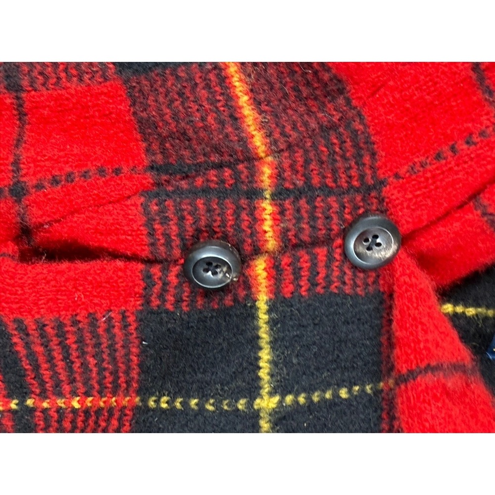 Polo Ralph Lauren Sweater Mens Large Red Plaid Shawl Neck Scottish Yarn - Picture 14 of 15